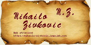 Mihailo Živković vizit kartica